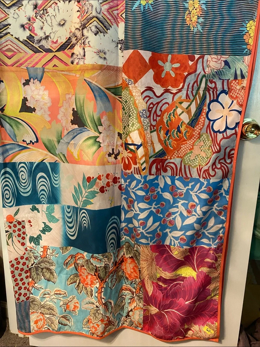 Johnny Was “Grace Bright Beach Blanket” Reversible, Colorful Florals 65x70 NIB
